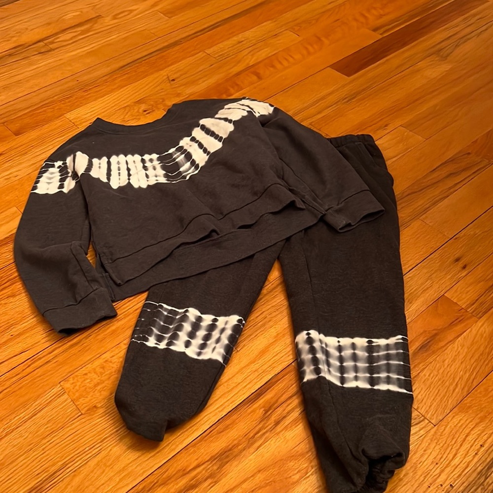 Black Tye dye Sweatpants set